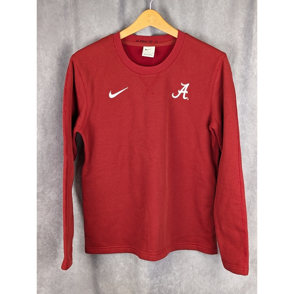 Nike Alabama Crimson Tide Womens Thermal Crew Neck Top Red DV7398-613 Size M NWT